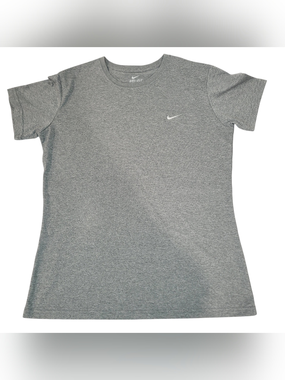 Nike Womens Gray Heather Performance Quick Dey Tee Size Large